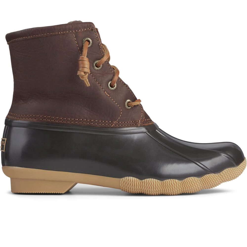 SPERRY WOMEN'S SALTWATER BOOTS, TAN/DK BROWN, 7